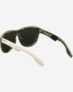 Jagger Sunglasses in Polished Ivory DPM | Green Grey Lens
