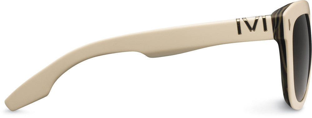 Jagger Sunglasses in Polished Ivory DPM | Green Grey Lens