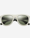 Jagger Sunglasses in Polished Ivory DPM | Green Grey Lens