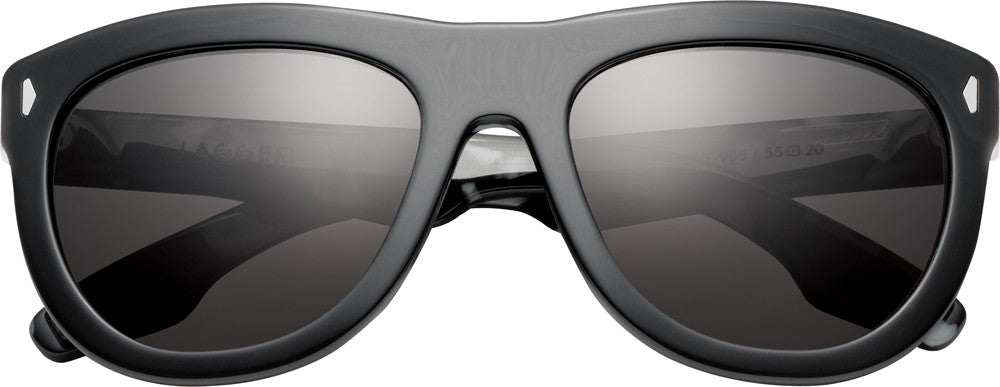 Jagger Sunglasses | Polished Black + Marble Stone & Grey Lens