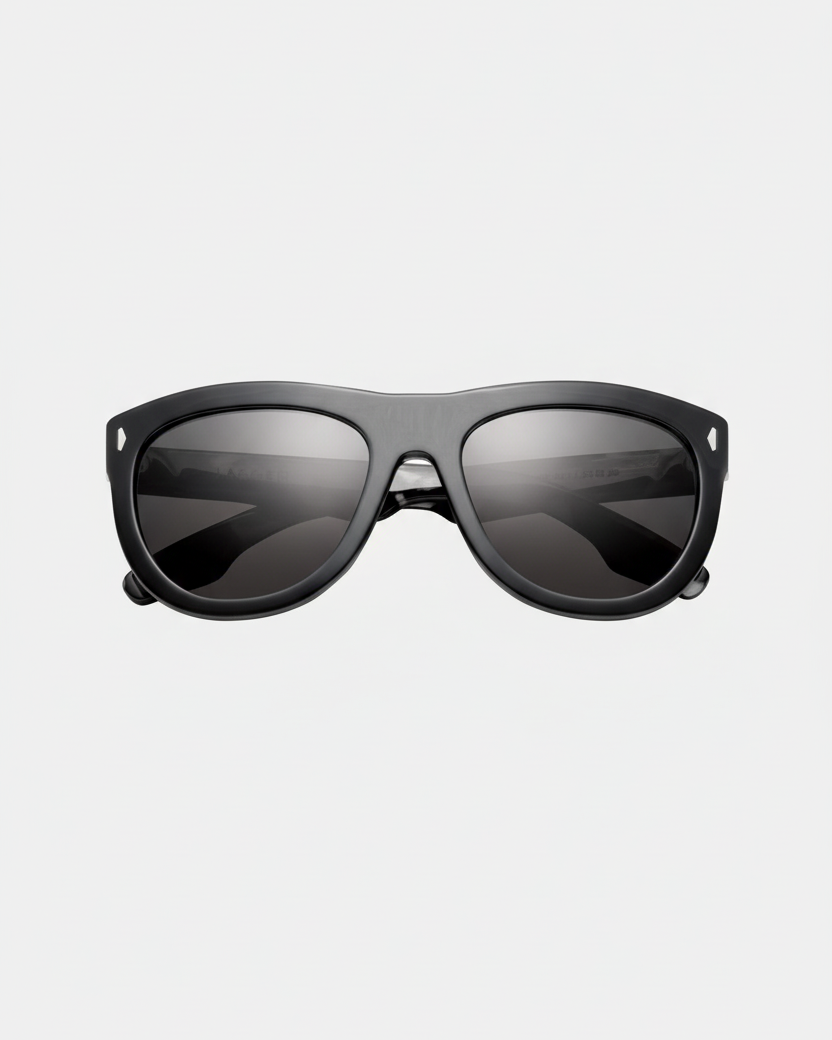 Jagger Sunglasses | Polished Black + Marble Stone & Grey Lens
