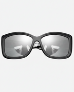 Beverly Sunglasses Matte Black and Marble Stone | Grey Lens