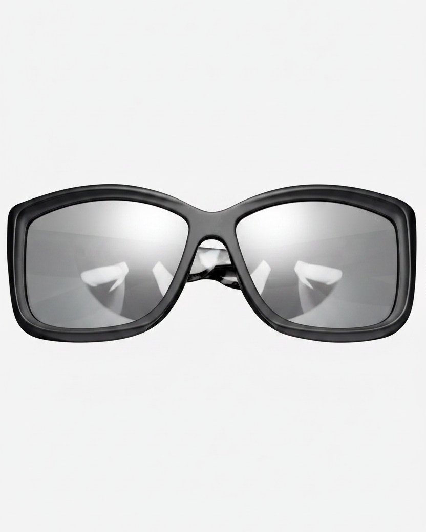 Beverly Sunglasses Matte Black and Marble Stone | Grey Lens