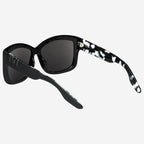 Beverly Sunglasses Matte Black and Marble Stone | Grey Lens