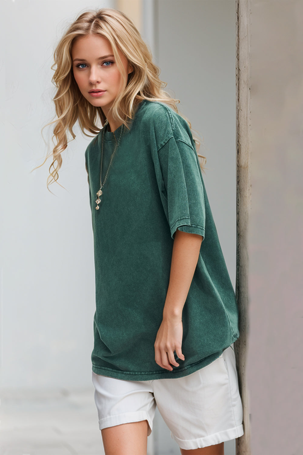 Washed 1/2 Sleeve T-Shirt