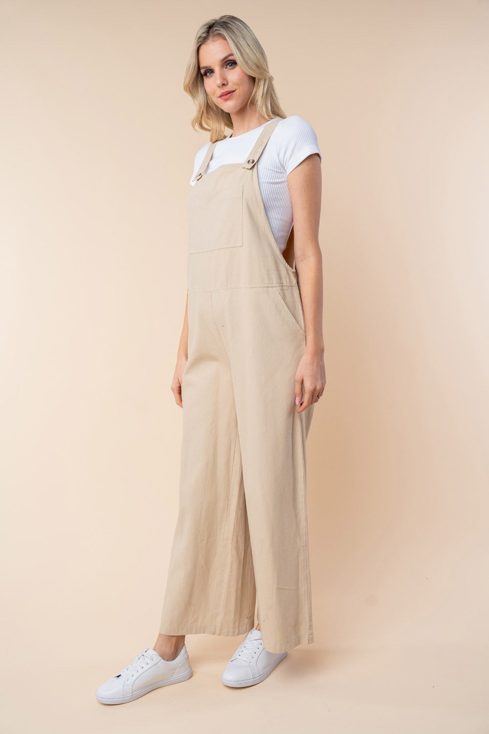 Wide Leg Cotton Jumpsuit