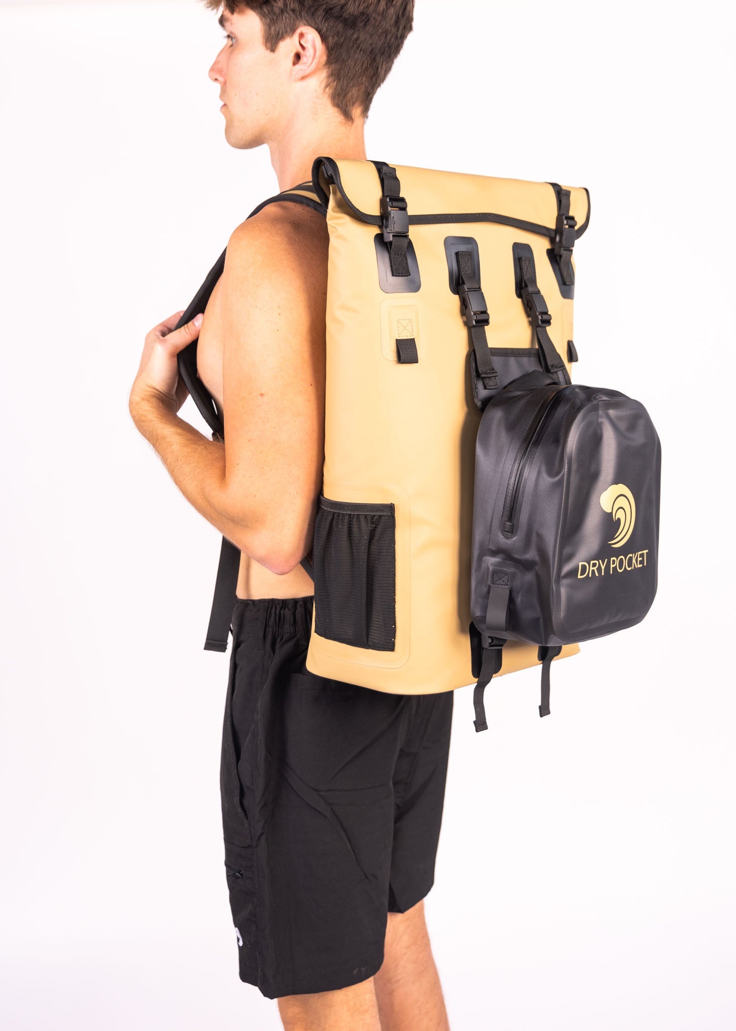 Waterproof Floating Backpack Cooler with Dry Bag | Tan