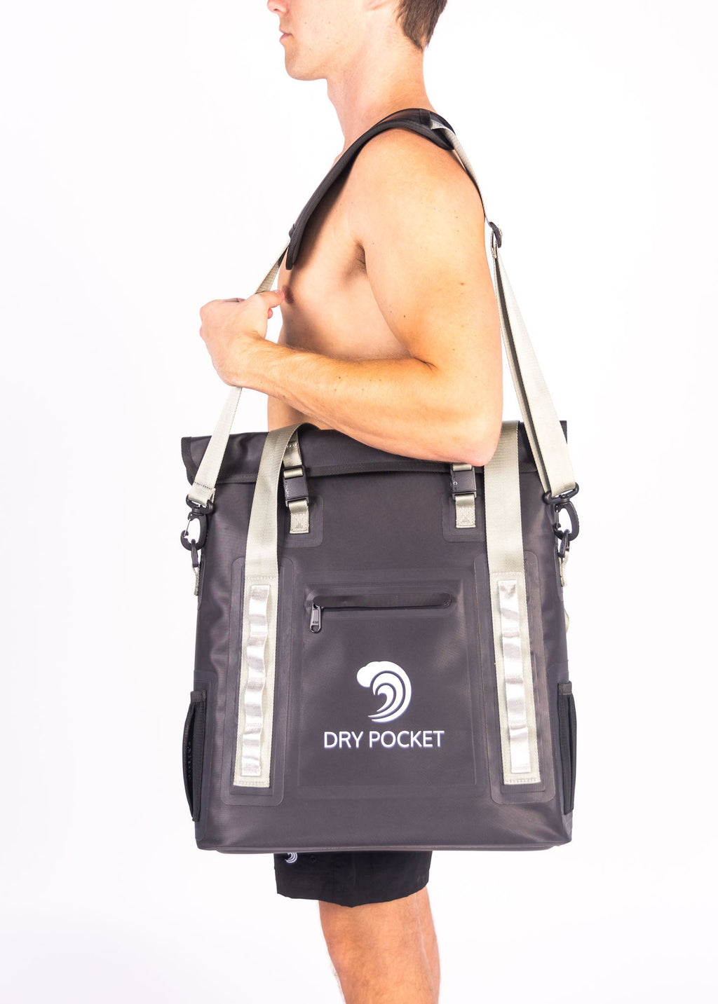 Dry Pocket Auto-Sealing Waterproof Floating Scent Proof Tote Cooler Black