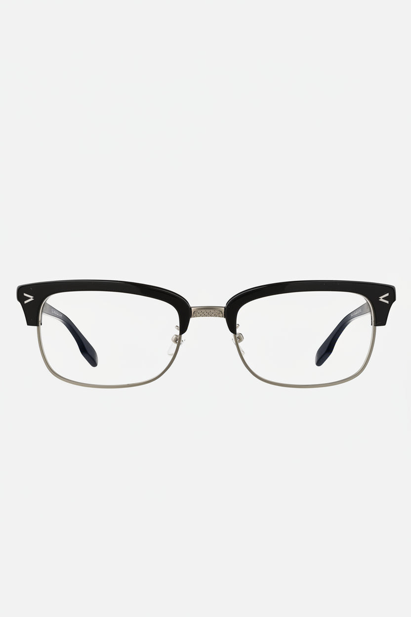 Producer Eyewear Frame | Polished Black and Brushed Aluminum