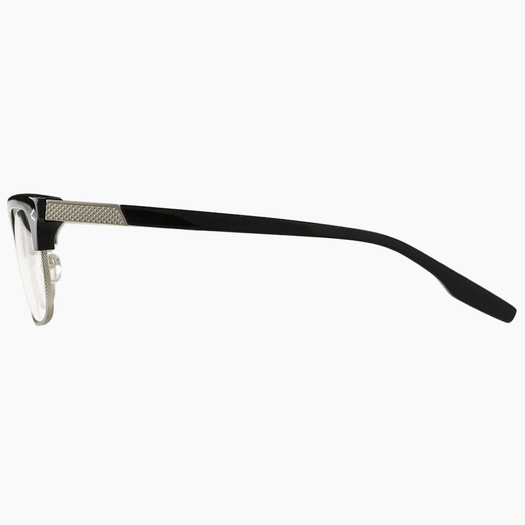 Producer Eyewear Frame | Polished Black and Brushed Aluminum