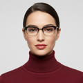 Producer Eyeglasses Polished Black and Antique Gold