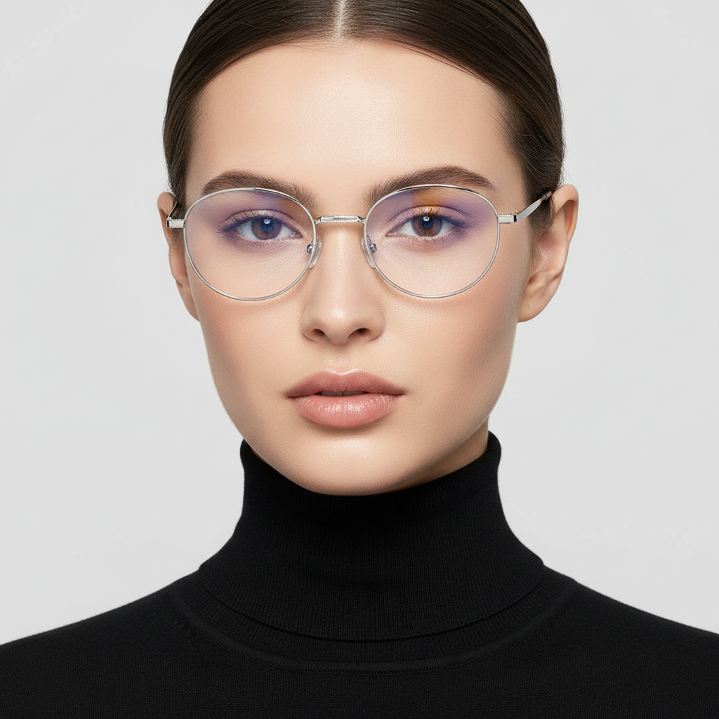 Agent: Eyeglasses | Chrome + Polished Black