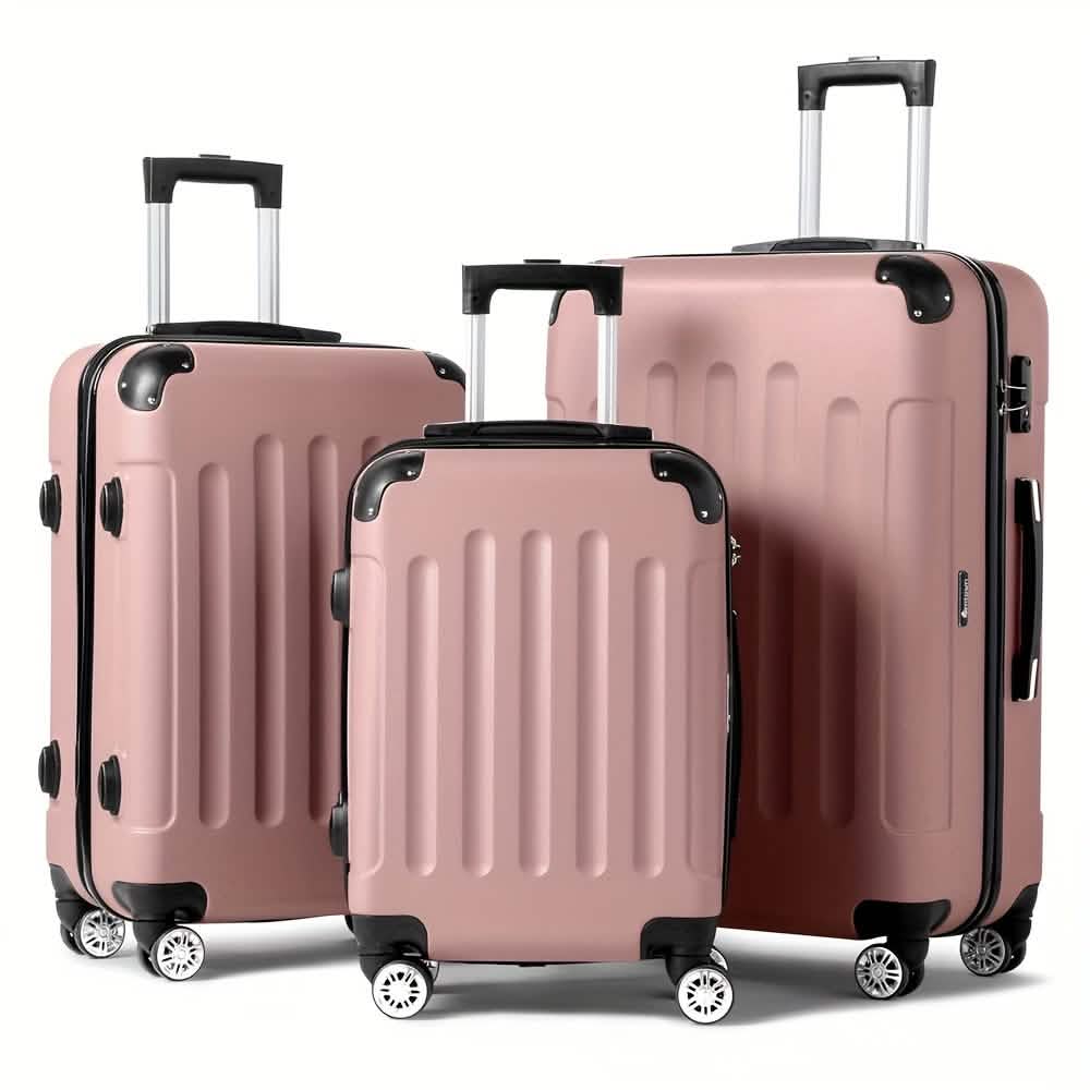 3-Piece Hard Shell Luggage Set with TSA Lock