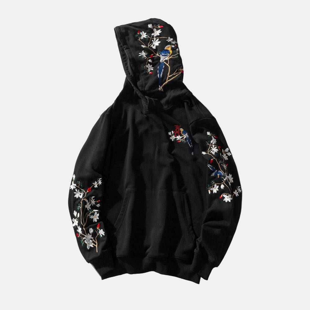 KH9083 Flowers Embroidery Hoodie