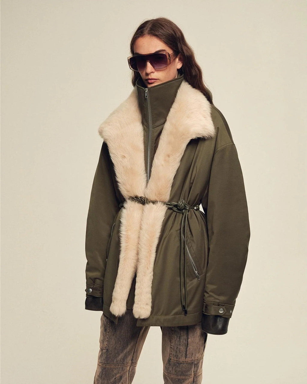 Firelady Fur Women's Detachable Toscana Shearling-Lined Parka Jacket "The Wizard of Oz"