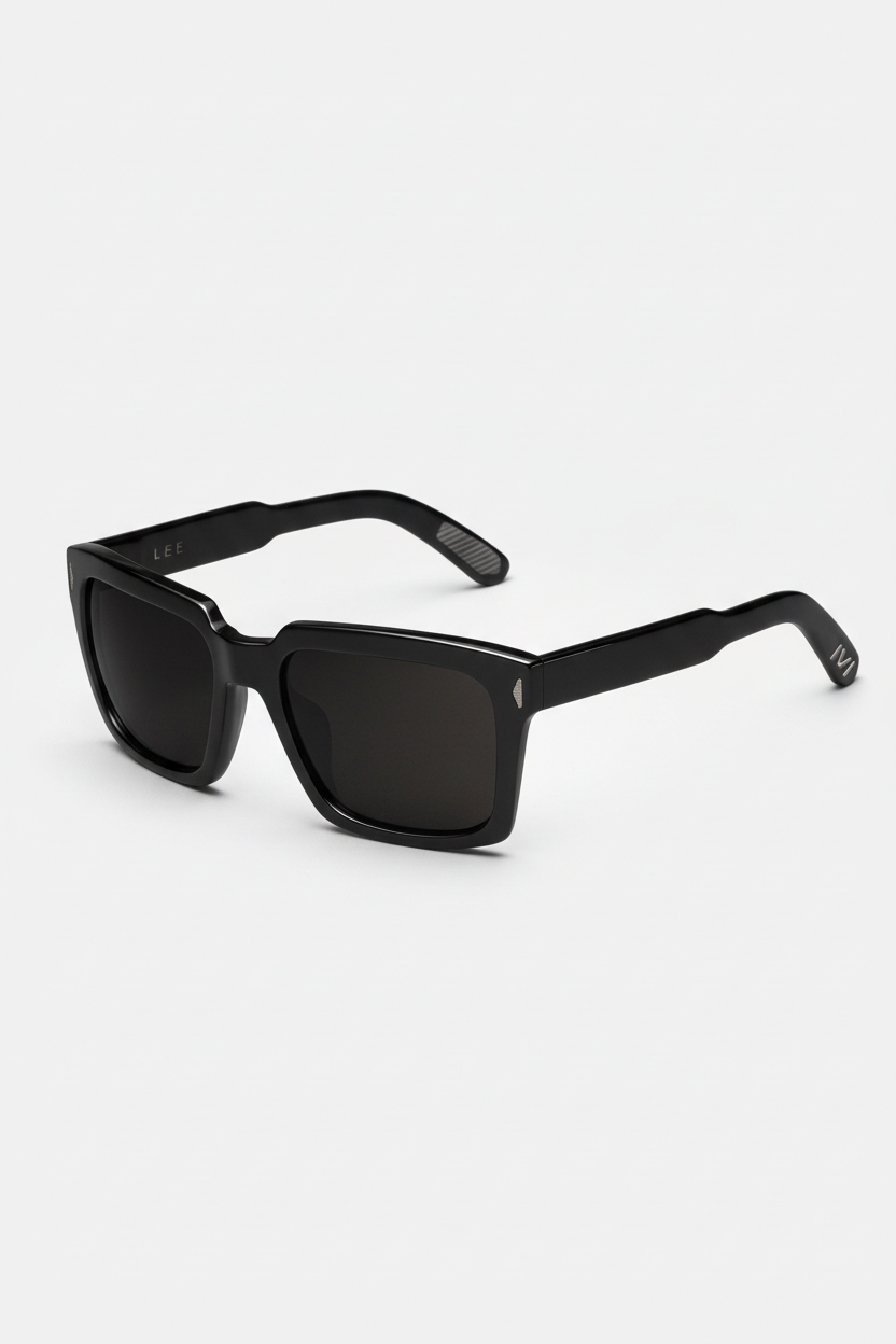 Lee Sunglasses | Polished Black + Grey & Polarized Lens