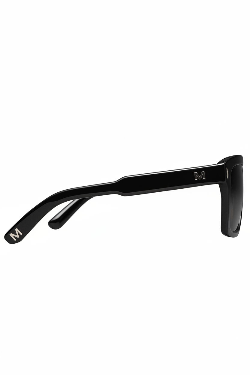 Lee Sunglasses | Polished Black + Grey & Polarized Lens
