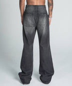 Black Distressed Baggy Jeans | AJ09B-2