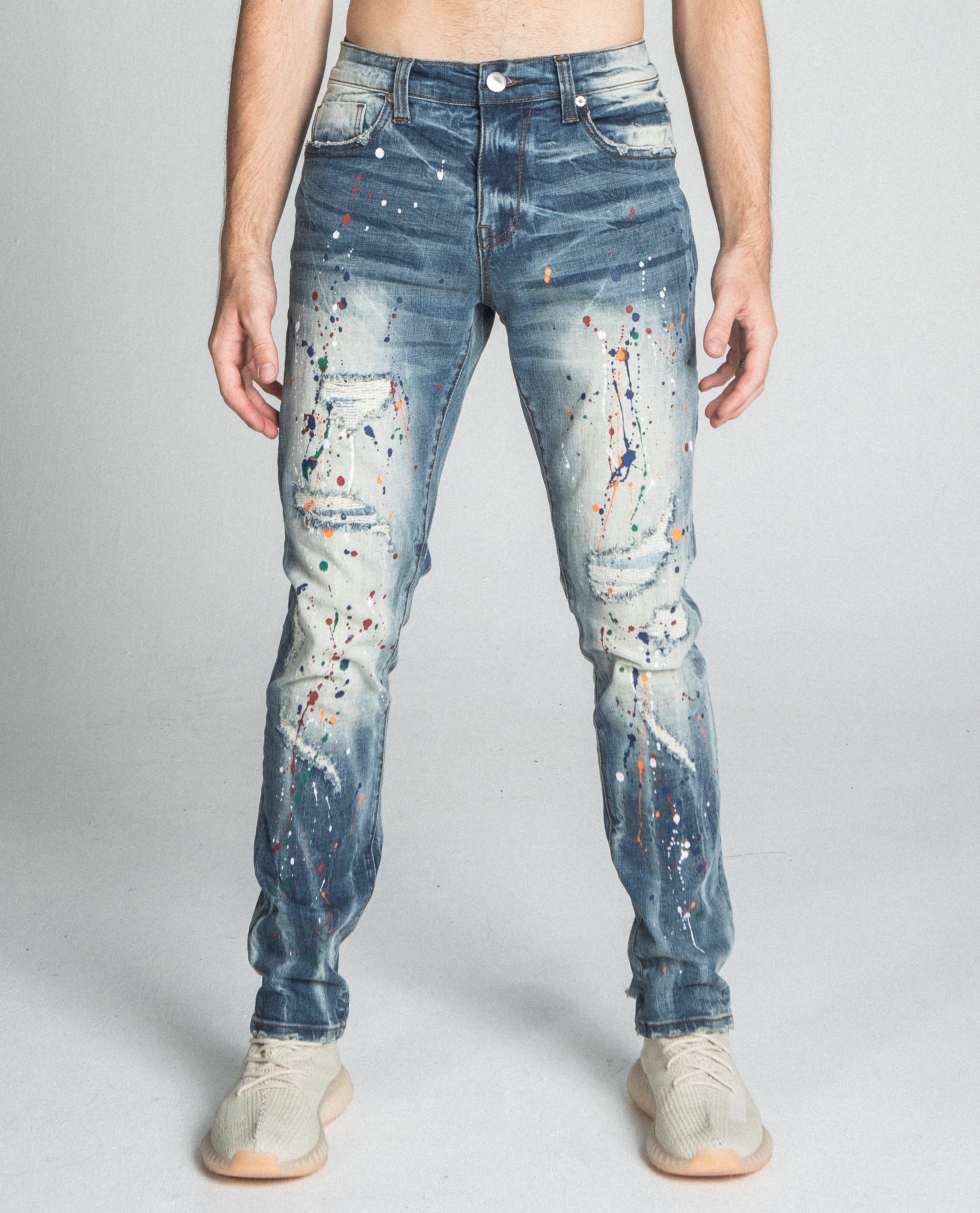 Splash Paint Vintage Slim Jeans