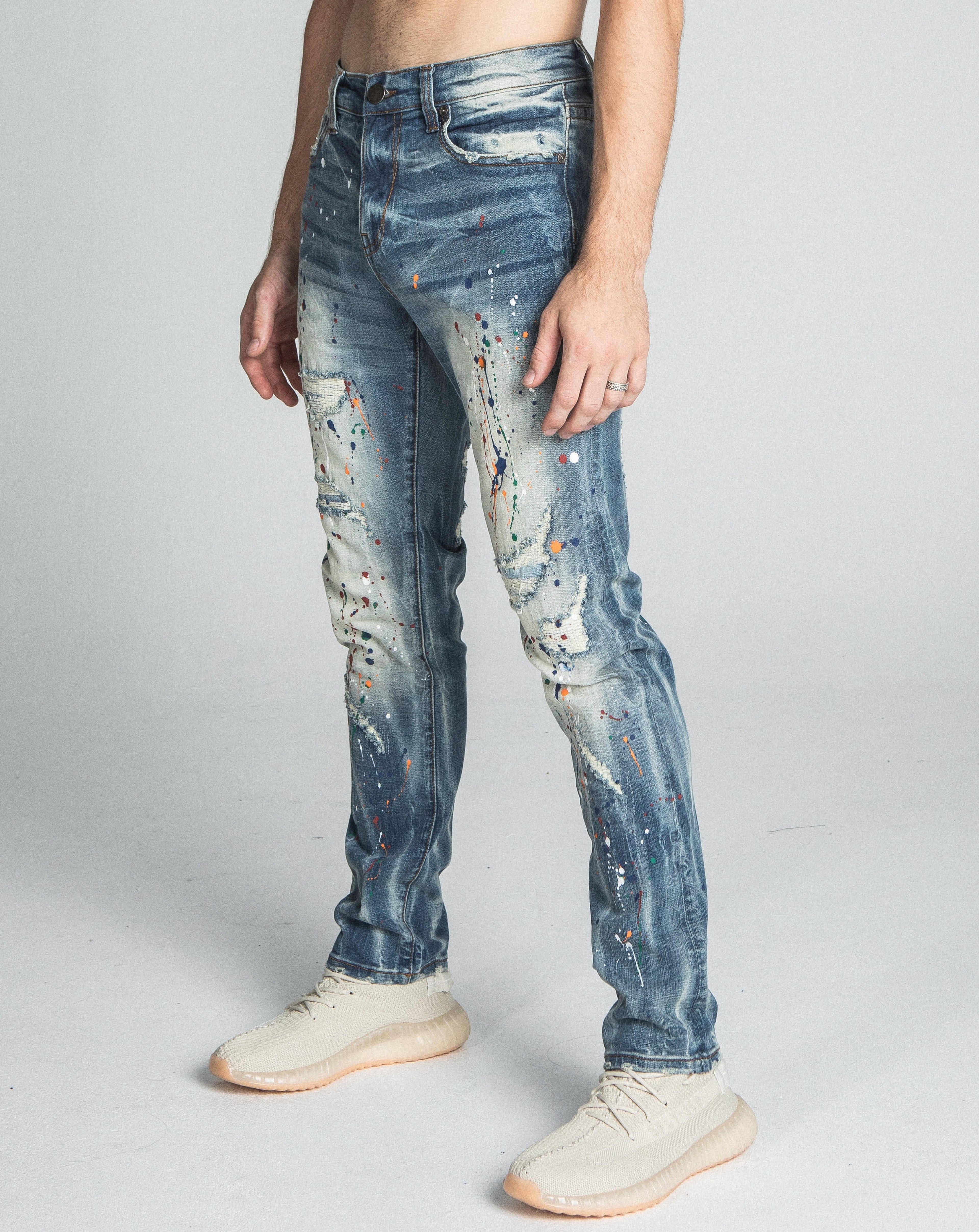 Splash Paint Vintage Slim Jeans