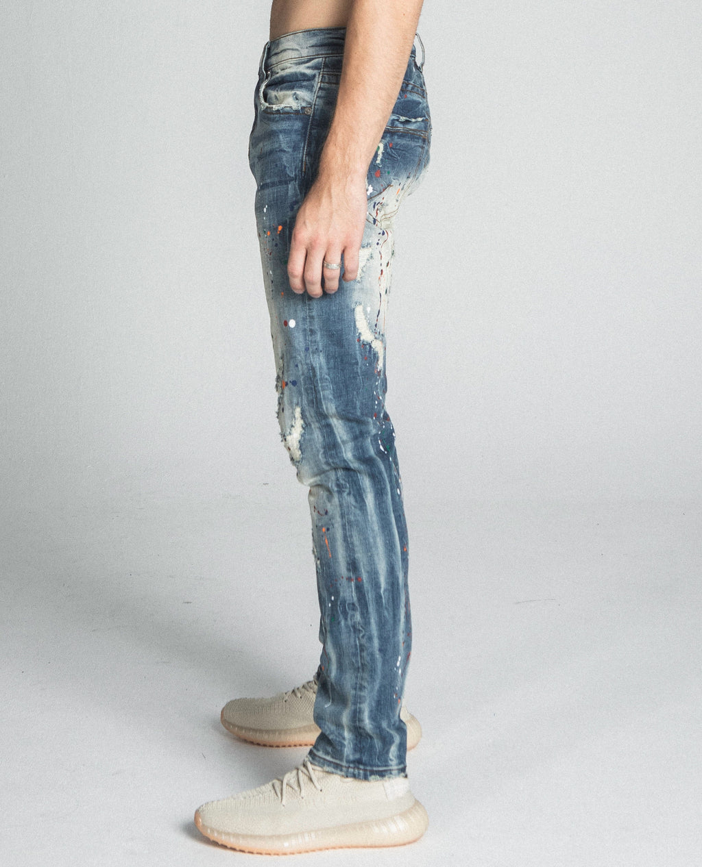 Splash Paint Vintage Slim Jeans