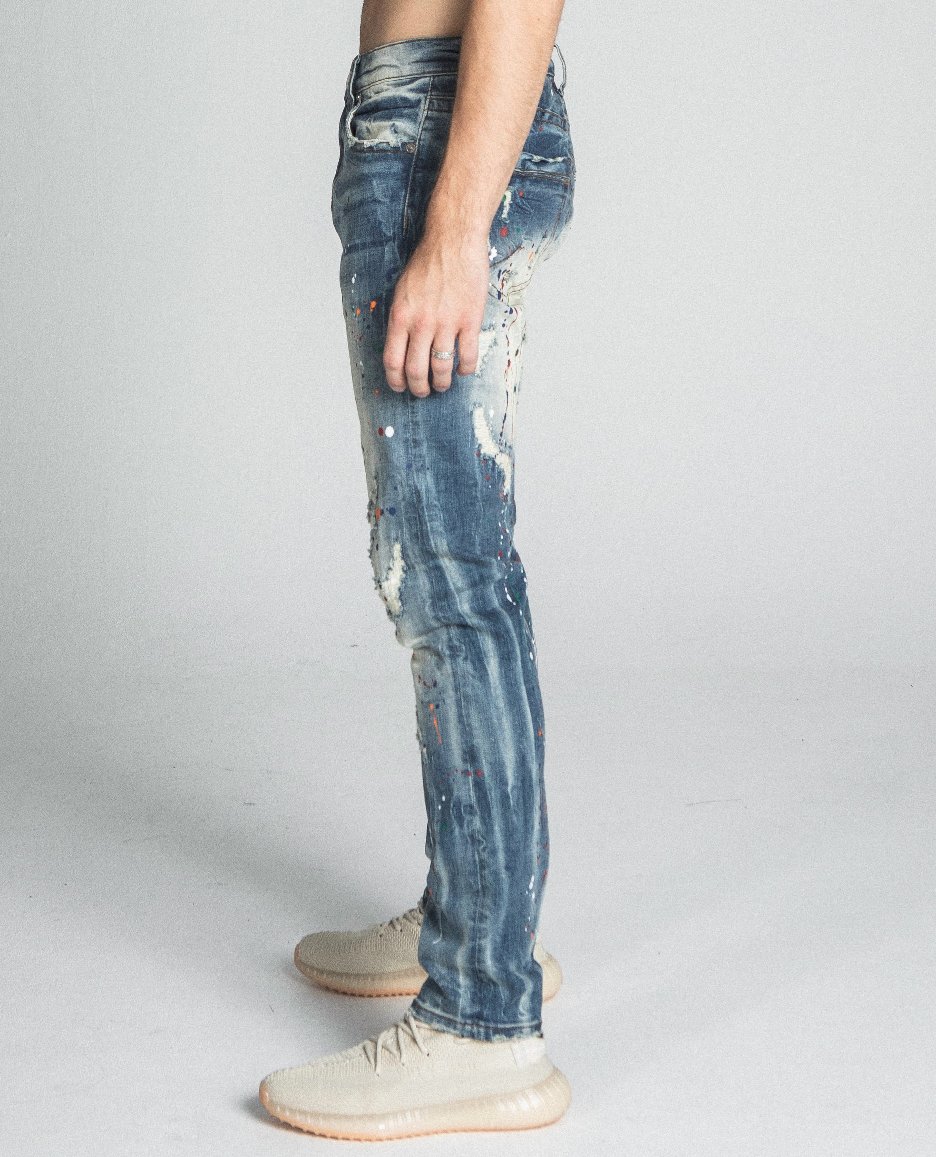 Splash Paint Vintage Slim Jeans
