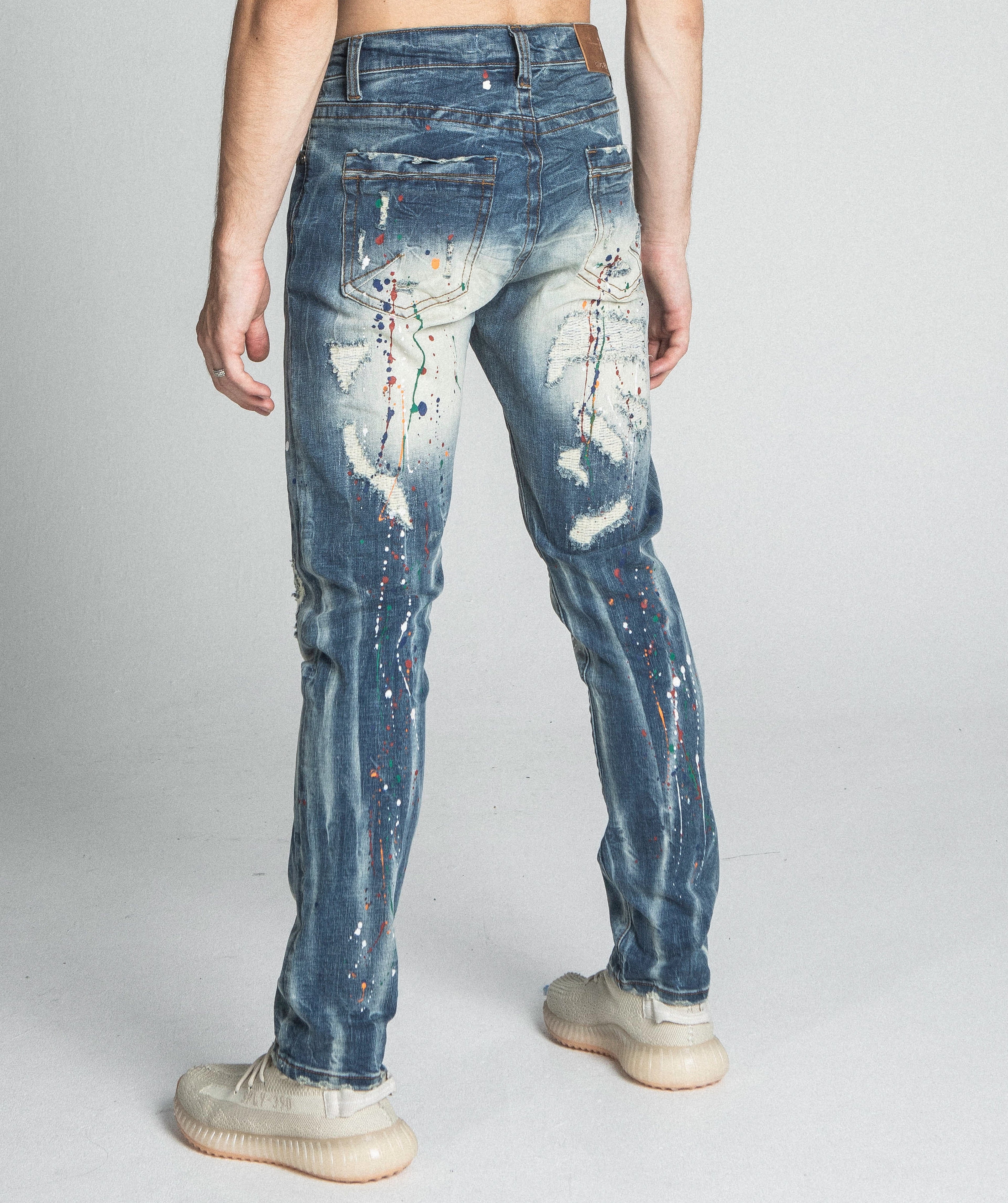 Splash Paint Vintage Slim Jeans