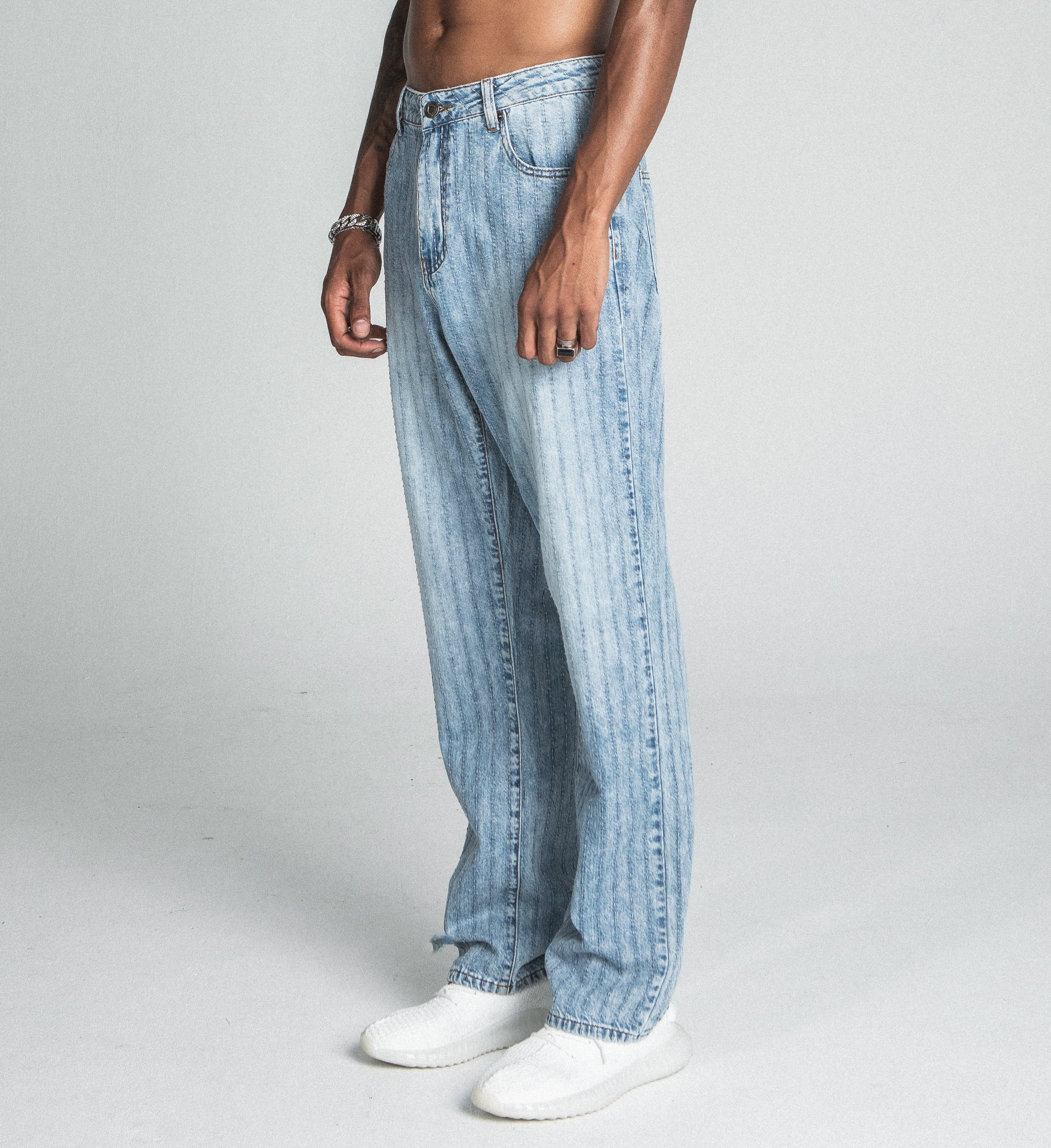 Armor Jeans Blue Thread Line Loose Fit Jeans AJ01L-2