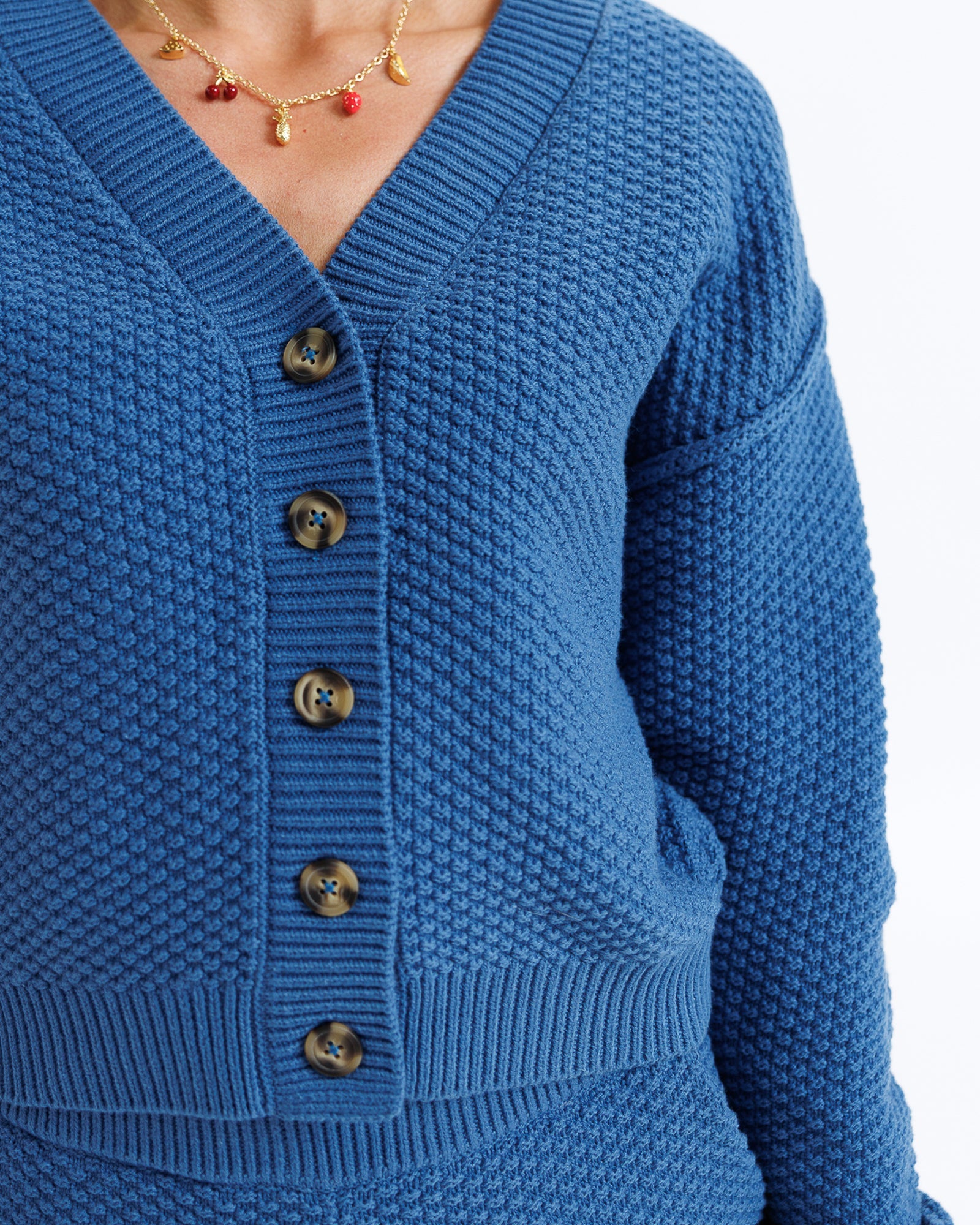 V-Neck Slopes Sweater Cardigan