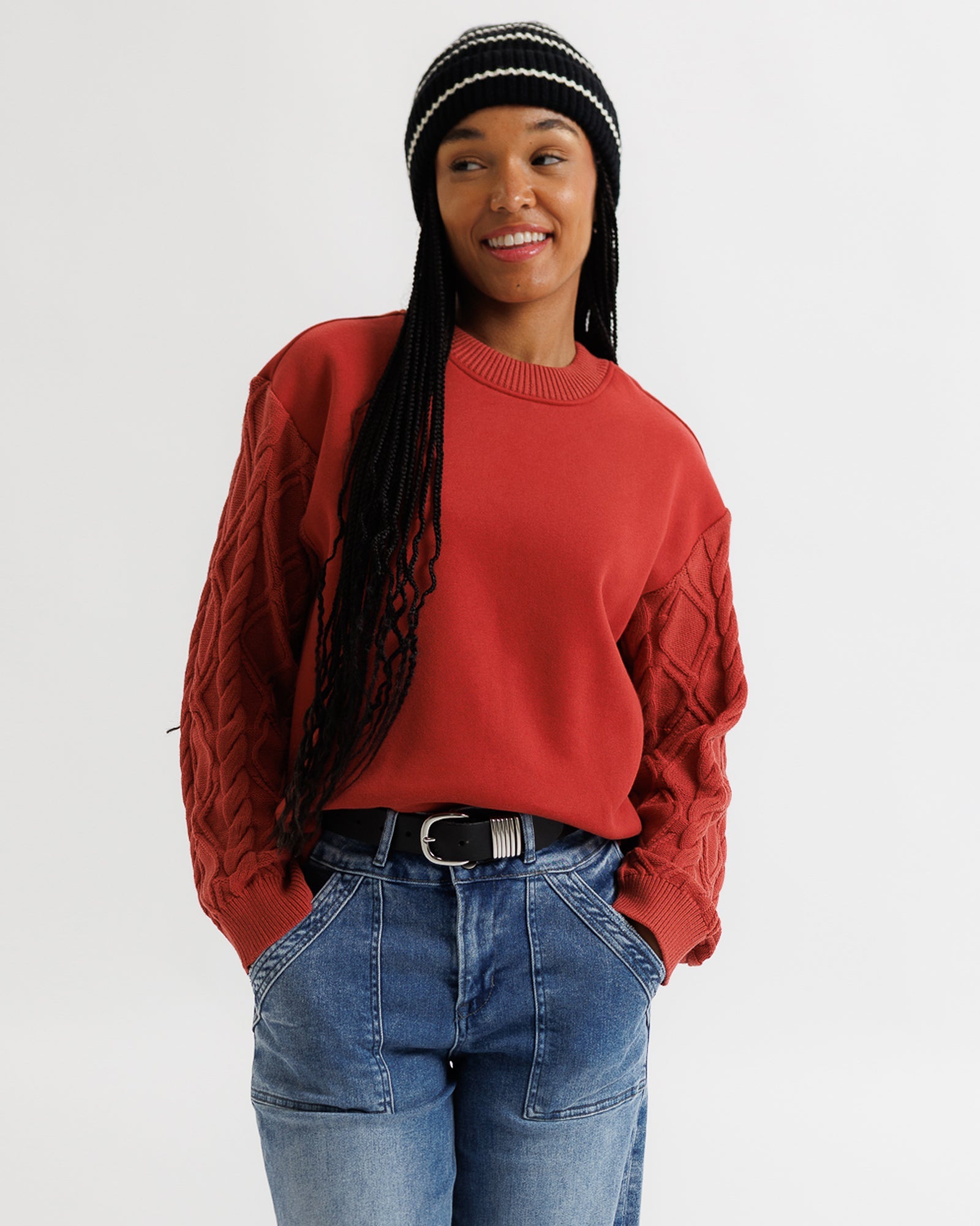 Cable Crew Sweater