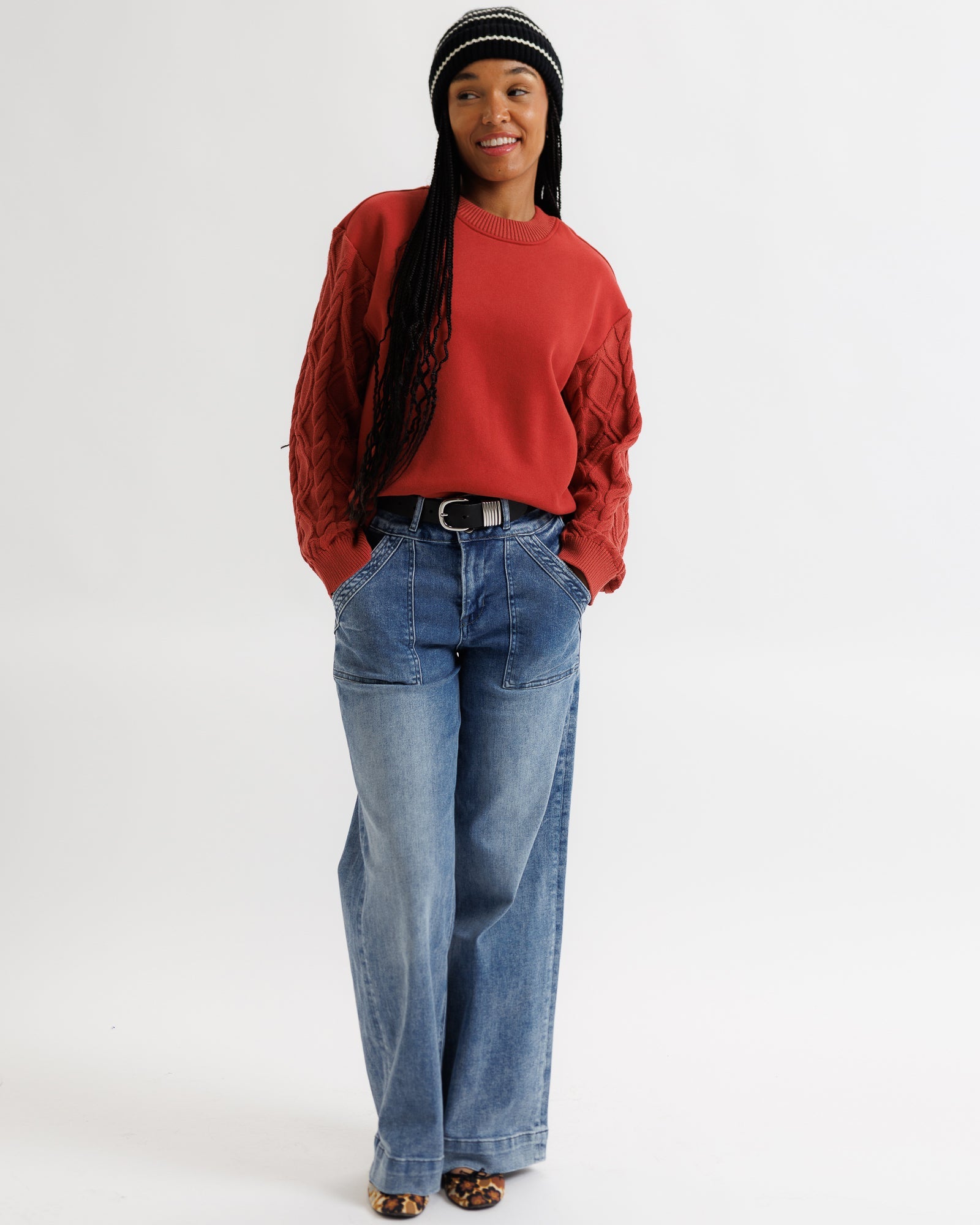 Cable Crew Sweater