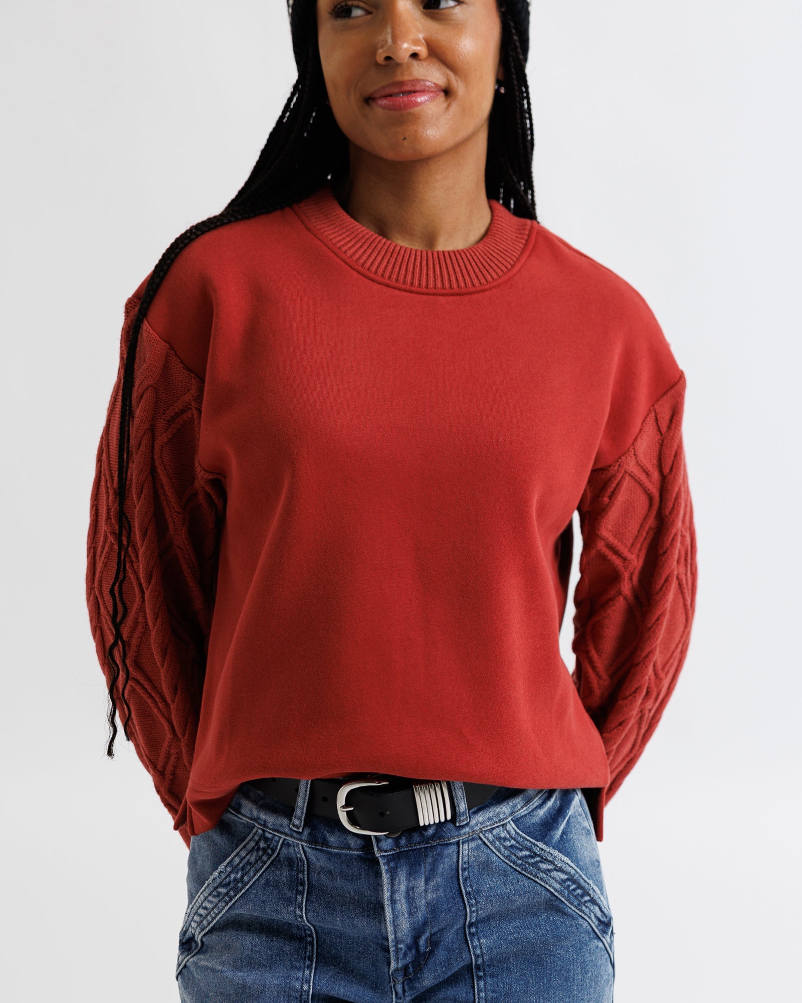 Cable Crew Sweater