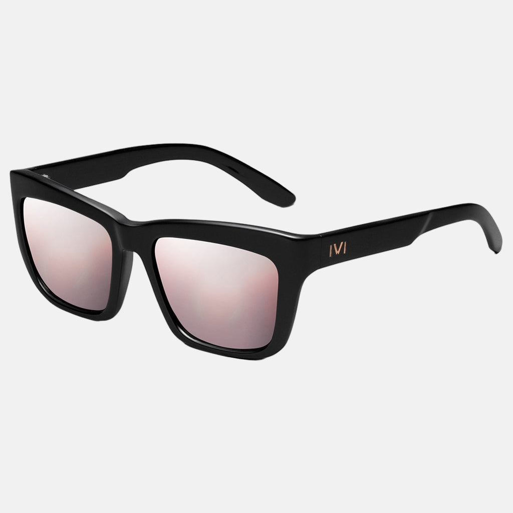 IVI Sunglasses Bonnie Polished Black | Rose Gradient Lens