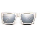 Bonnie Sunglasses Polished Ivory Fade | Light Blue Chrome Flash Lens