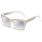 Bonnie Sunglasses Polished Ivory Fade | Light Blue Chrome Flash Lens