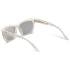 Bonnie Sunglasses Polished Ivory Fade | Light Blue Chrome Flash Lens