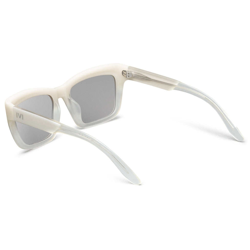 Bonnie Sunglasses Polished Ivory Fade | Light Blue Chrome Flash Lens