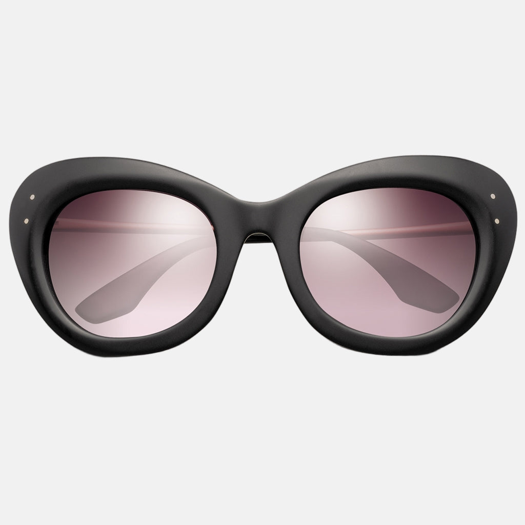 IVI Vision Faye Sunglasses Matte Black Rose Gold | Rose Gradient Lens