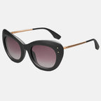 IVI Vision Faye Sunglasses Matte Black Rose Gold | Rose Gradient Lens