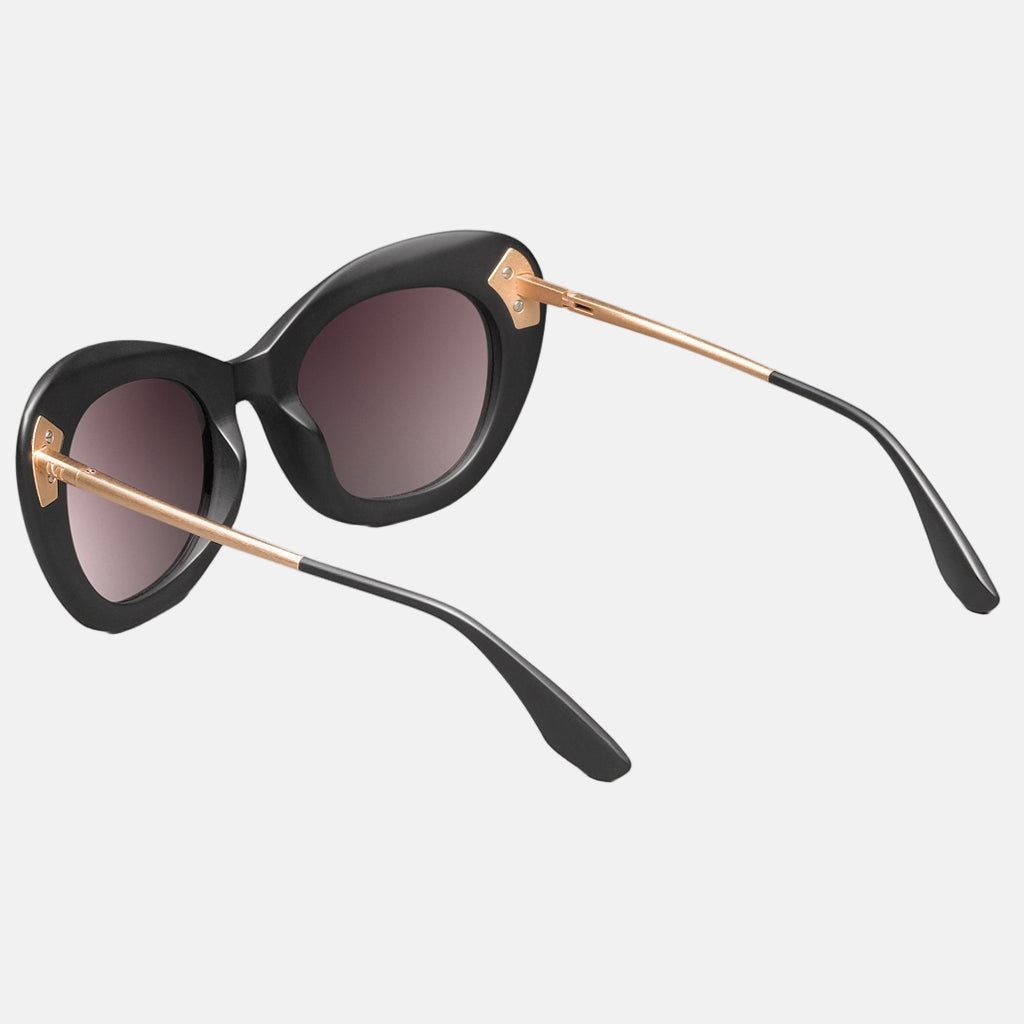 IVI Vision Faye Sunglasses Matte Black Rose Gold | Rose Gradient Lens