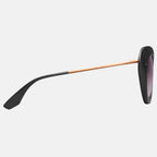 IVI Vision Faye Sunglasses Matte Black Rose Gold | Rose Gradient Lens