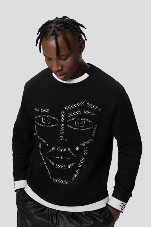 Crystal Encrusted Unisex Sweatshirt