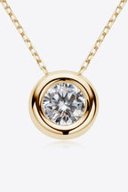 Adored 1 Ct Moissanite 925 Sterling Silver Necklace