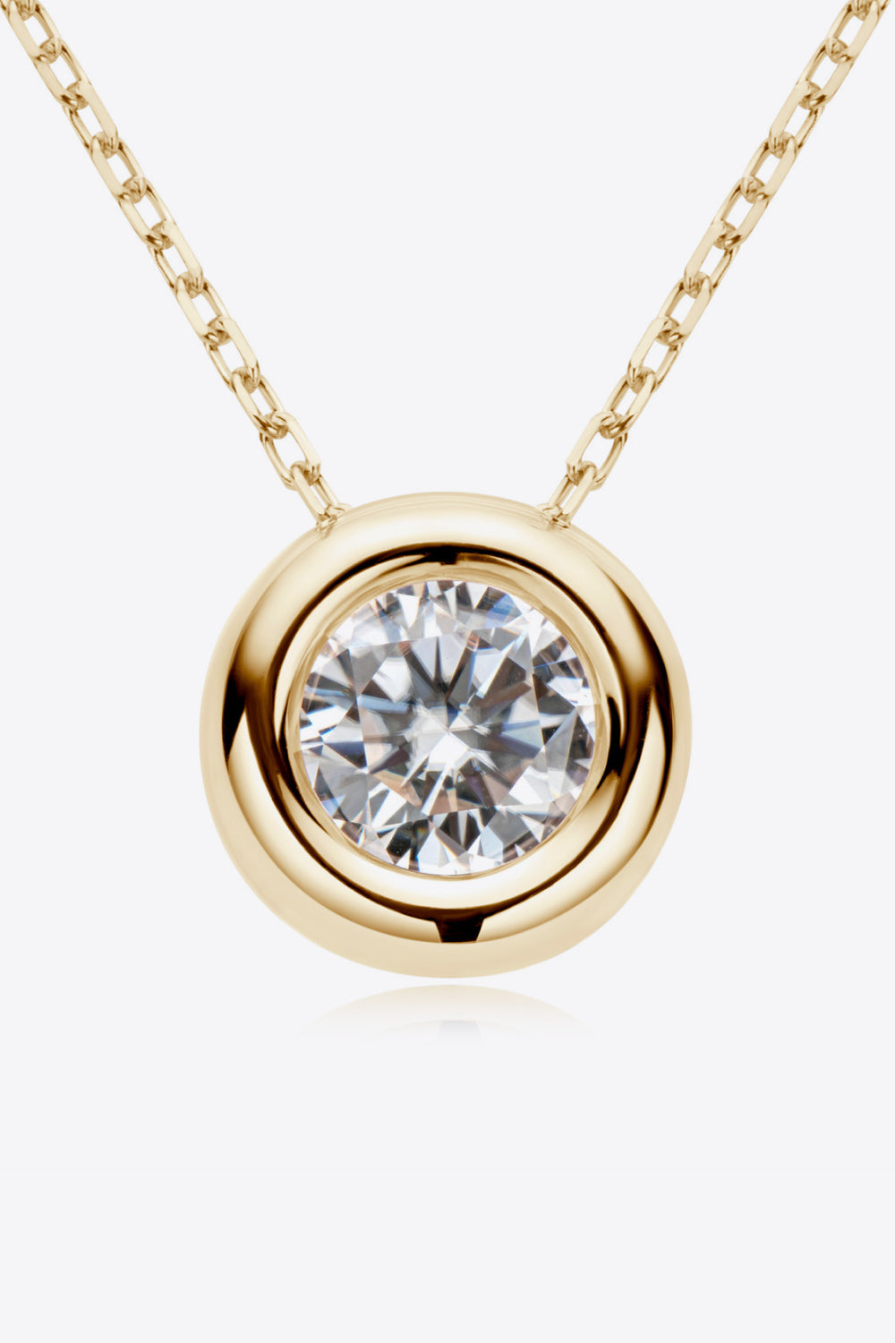 Adored 1 Ct Moissanite 925 Sterling Silver Necklace