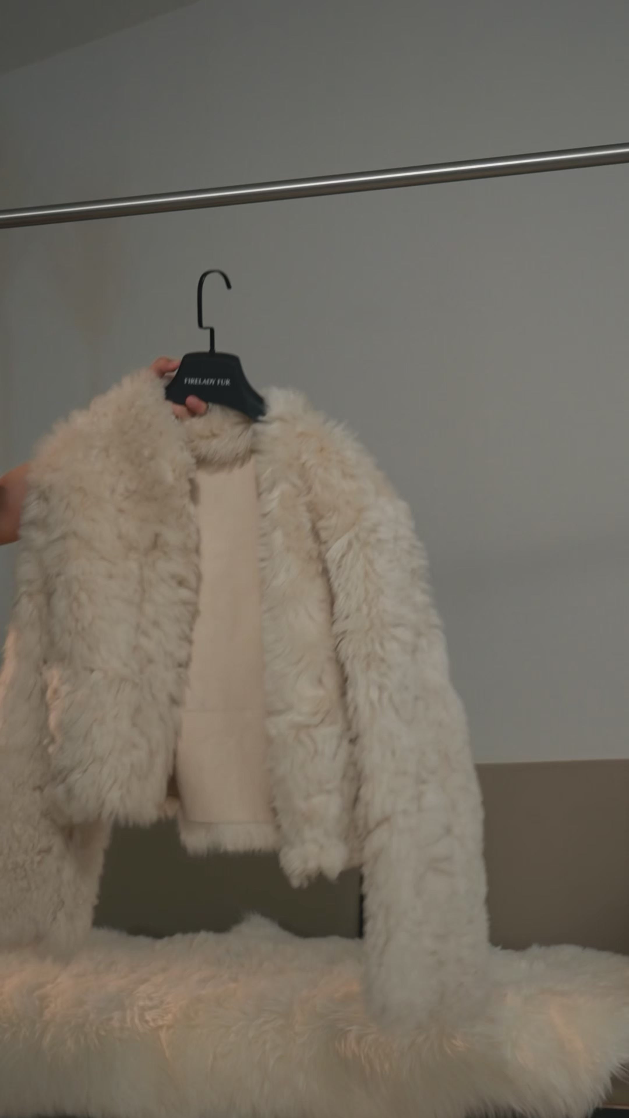 Fireladyfur Tuscan Sheepskin Coat ‘Morning Mist Fairy’