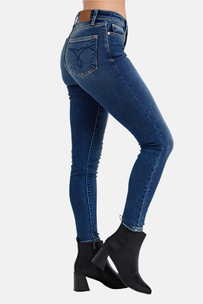 Mid-Rise Waist Skinny Jeans with Thermal Lining