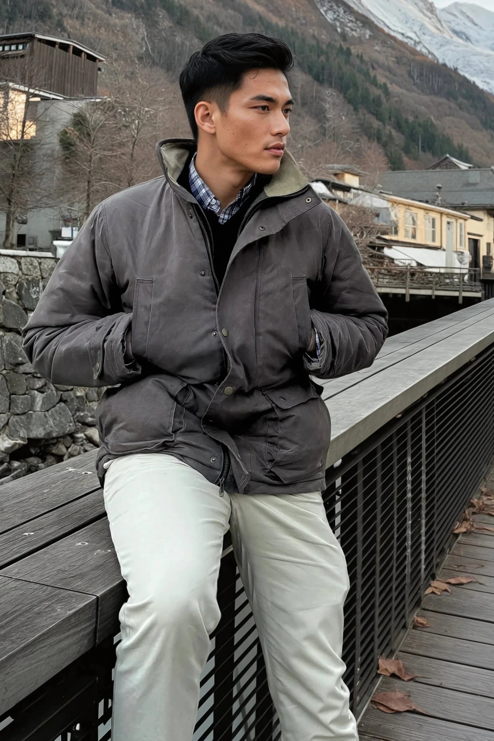 Copperas Waxed Jacket | Chocolate