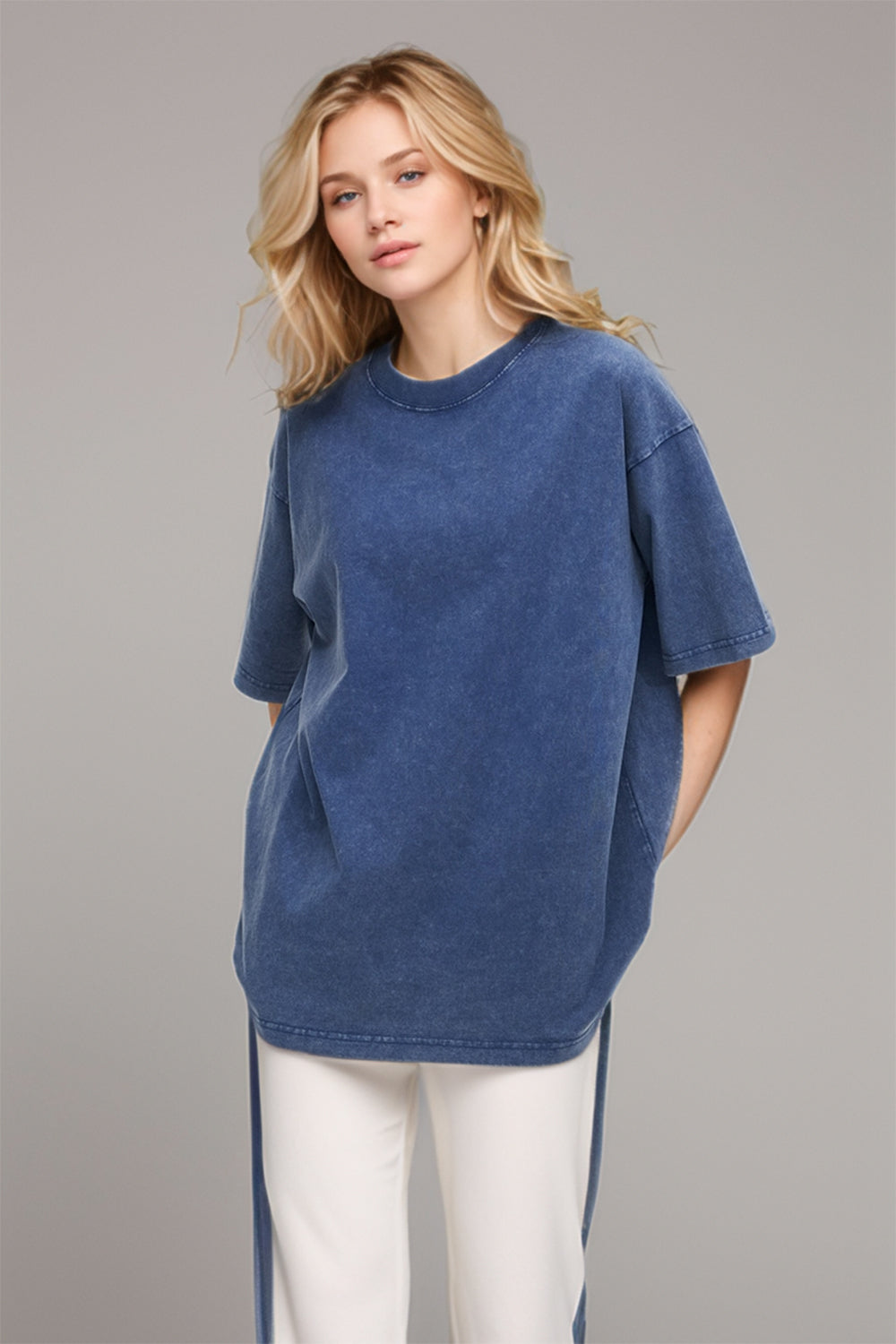 Washed 1/2 Sleeve T-Shirt