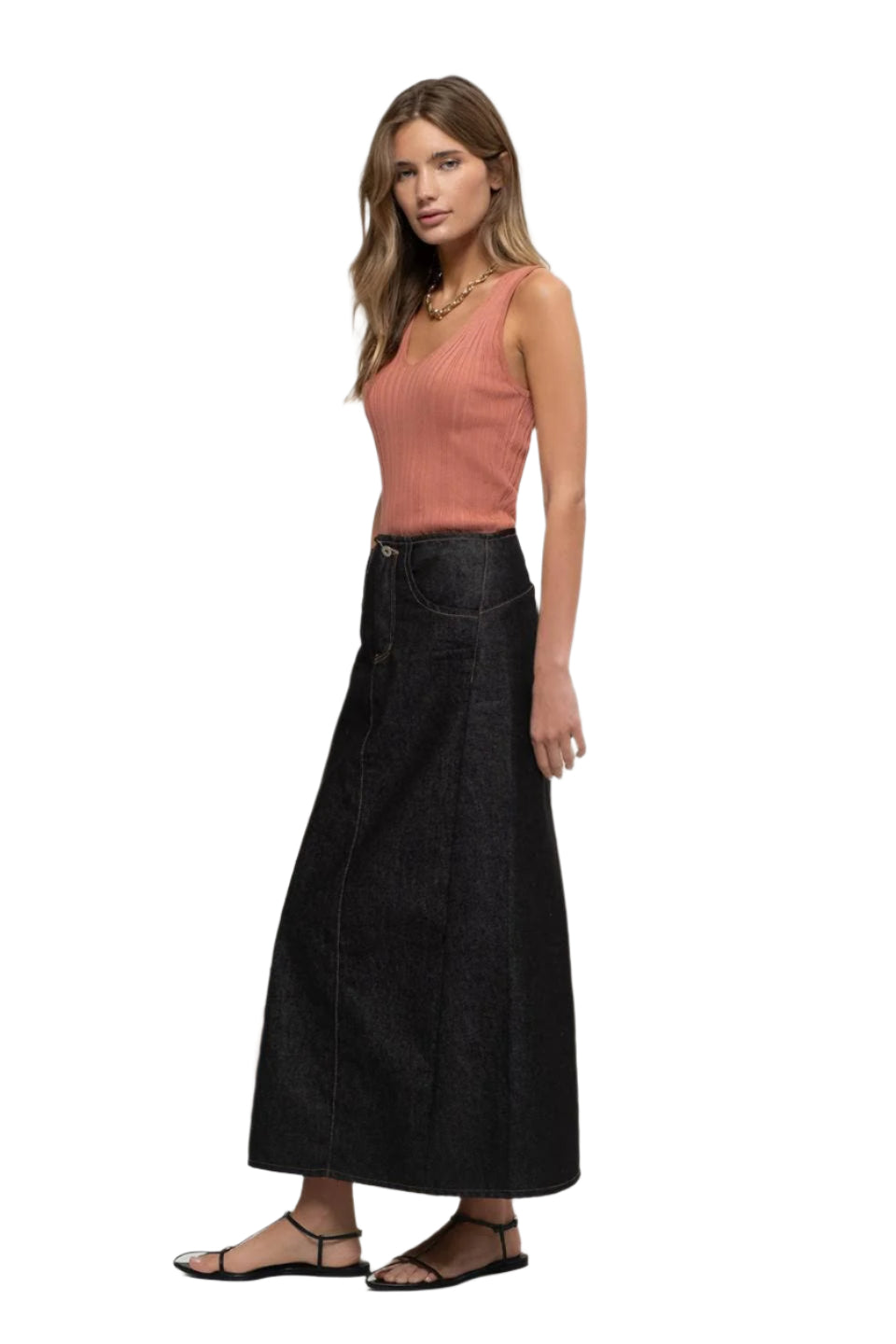 Sleeveless V-Neck Sweater Knit Top