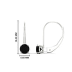 1 Carat Round Diamond Lever Back Earrings
